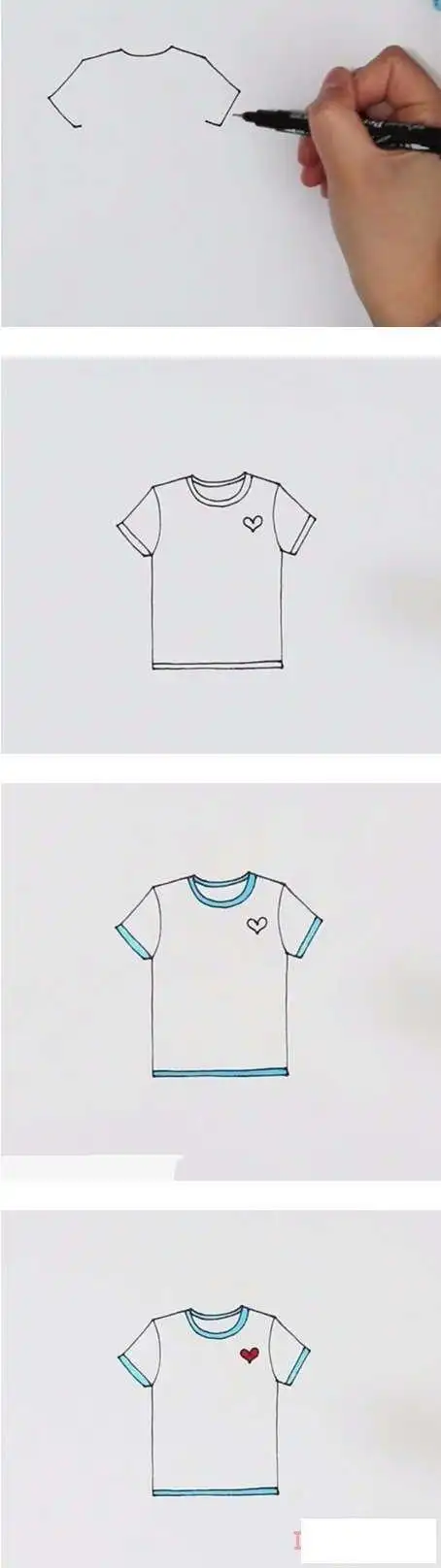 短袖图片学习简笔画少儿图库儿童资源网半袖简笔画最流行的服装t恤简