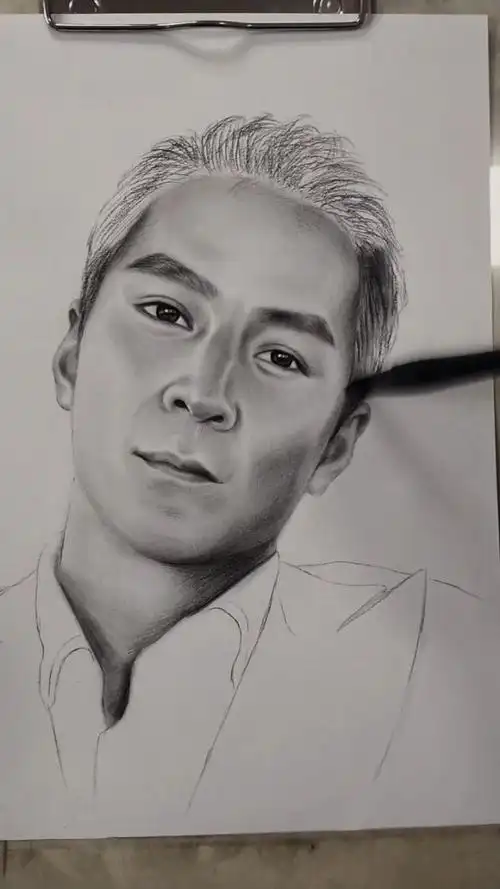手绘明星肖像画【吴彦祖】
