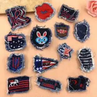 牛仔裤布贴补丁贴布儿童补裤子膝盖补洞贴花衣服装饰diy贴布