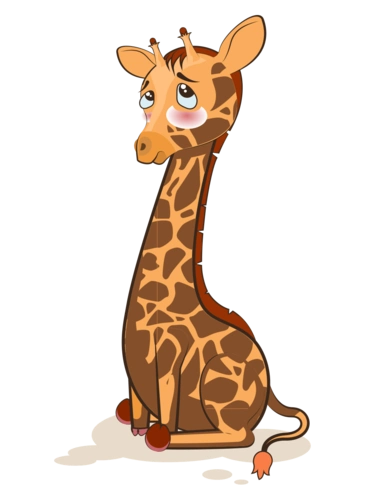 卡通动物可爱头像长颈鹿