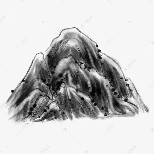 手绘中国风山景