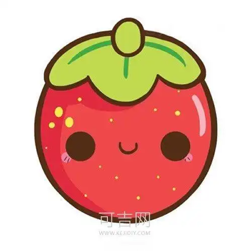 草莓卡通简笔画你