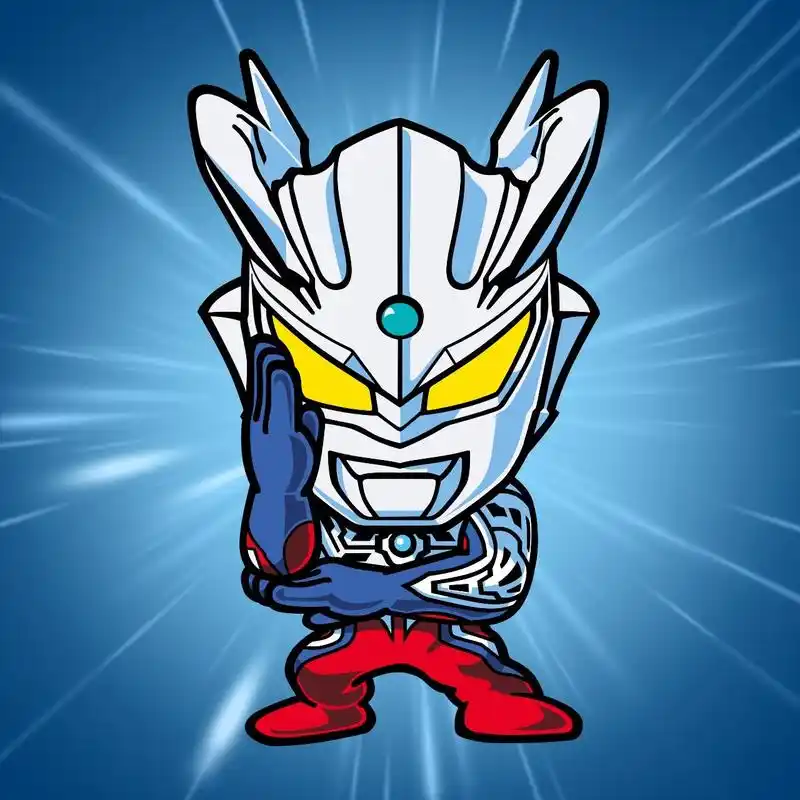 q版奥特曼头像 原图很模糊,重新绘制了一下.