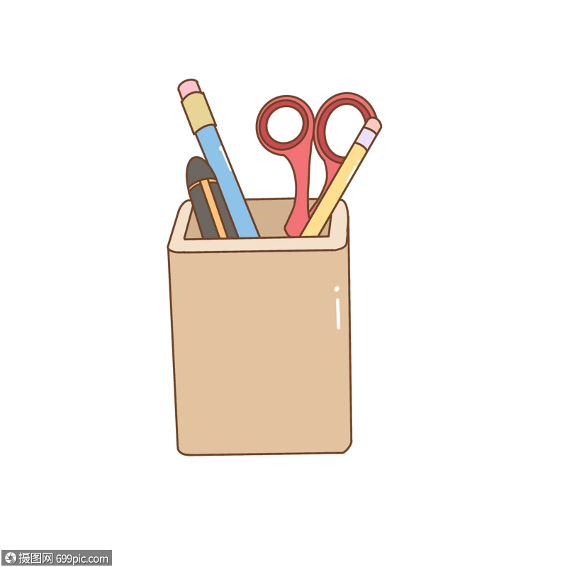 考试学生用品文具用品笔筒卡通手绘图案
