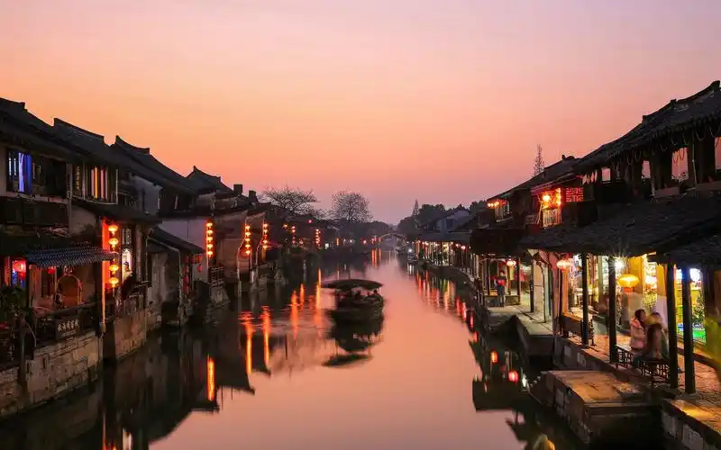 西塘古镇唯美夜景图片桌面壁纸高清大图预览1920x1200_风景壁纸下载