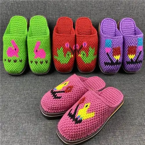 钩毛线拖鞋108种图解