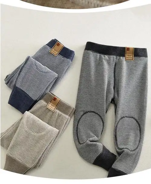 儿童保暖裤蜂巢双层加厚德绒棉裤冬季男女宝宝中大童棉毛裤保暖裤