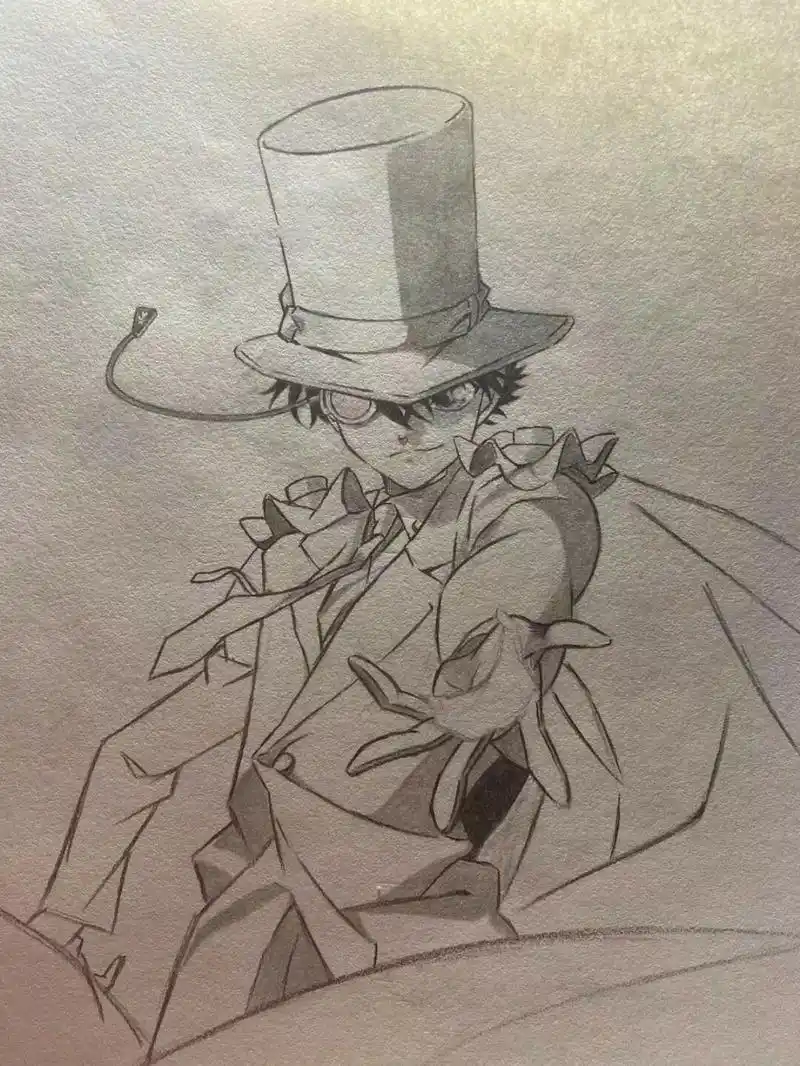 怪盗基德|手绘 或许 魔术的确是骗人的 但是 看魔术的人 喜欢被人骗