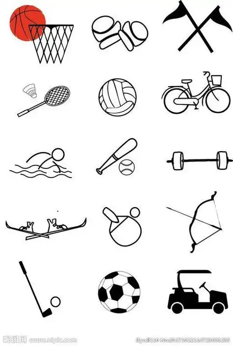 幼儿运动器械有简笔画