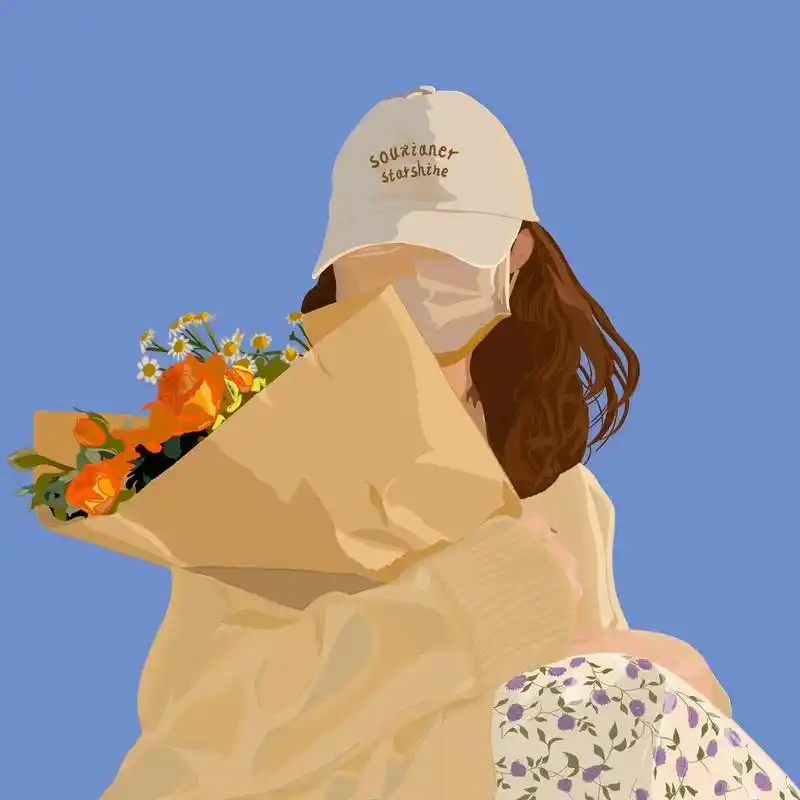 蓝天系列小清新头像.#原创 #手绘头像 #女生头像 #画个头 - 抖音