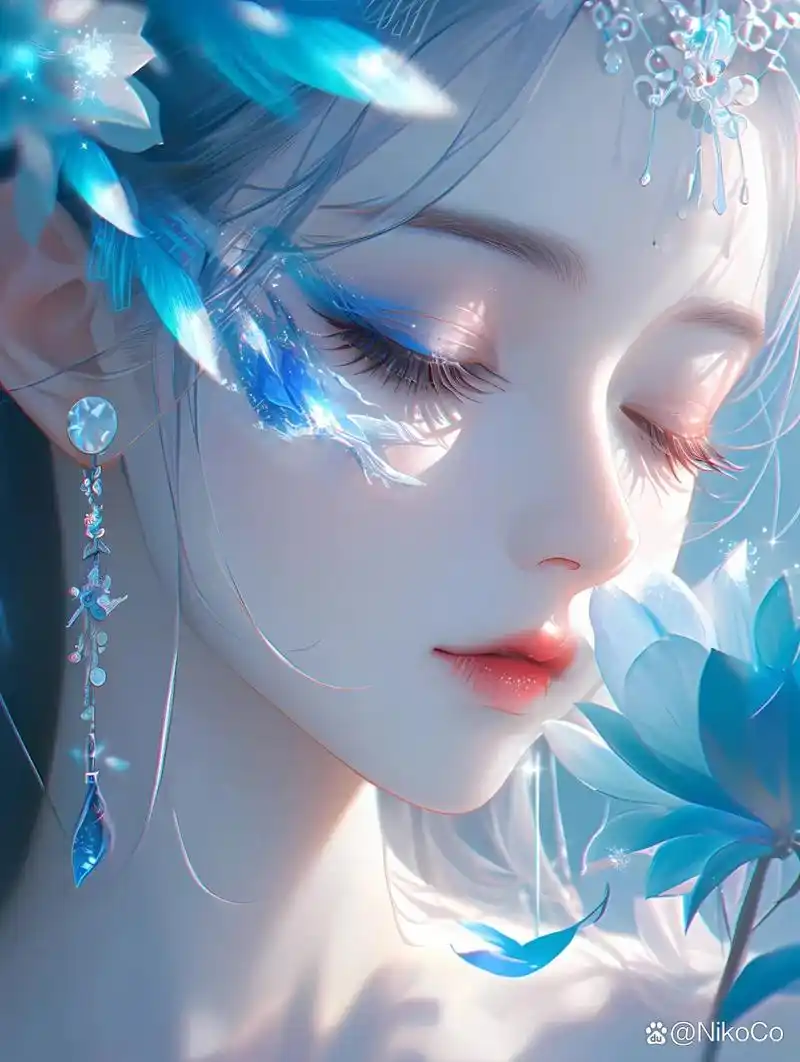 公主风冰蓝系梦幻头像7615清冷唯美,仙气十足7615 78每一天