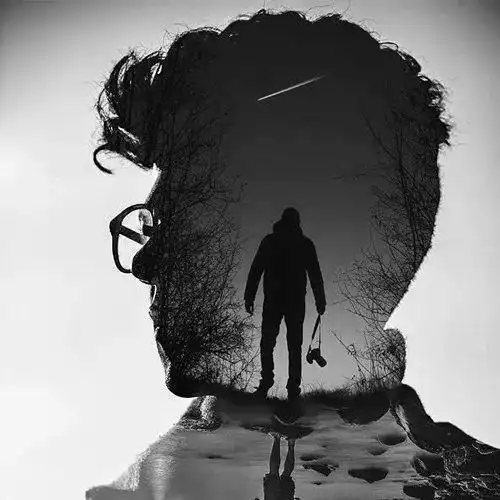 男人黑白头像男人味