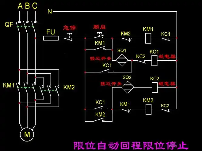 怎么用接近开关控制三相电动机 正反转,电动机是0.