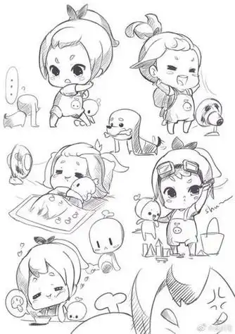 q版简笔画huabancom