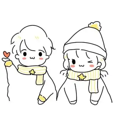 可爱小人男孩简笔画