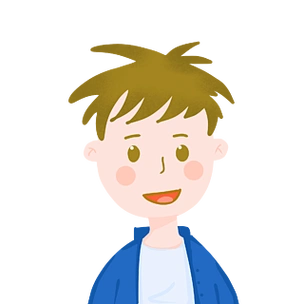 手绘卡通可爱小朋友儿童男孩半身形象