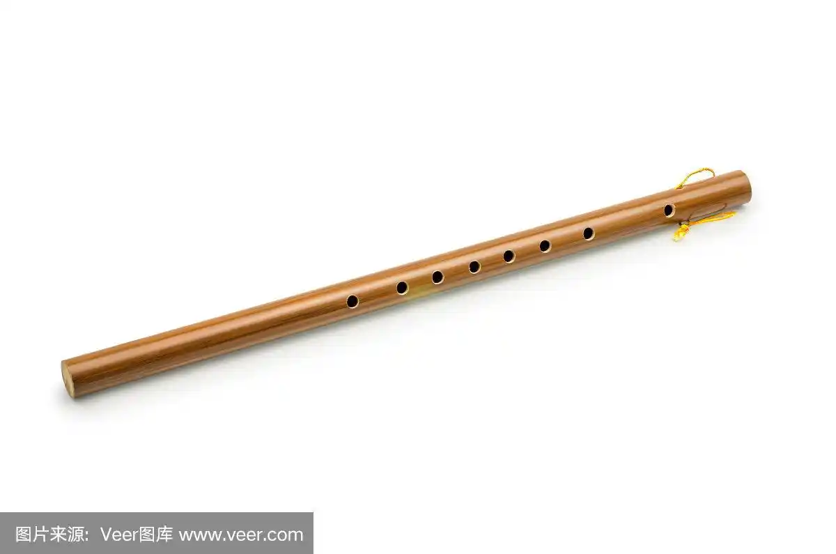 竹笛,孤立在白色与剪径