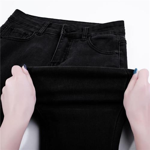 黑色牛仔裤女高腰小脚九分弹力显瘦显高修身紧身2020春夏季新款潮