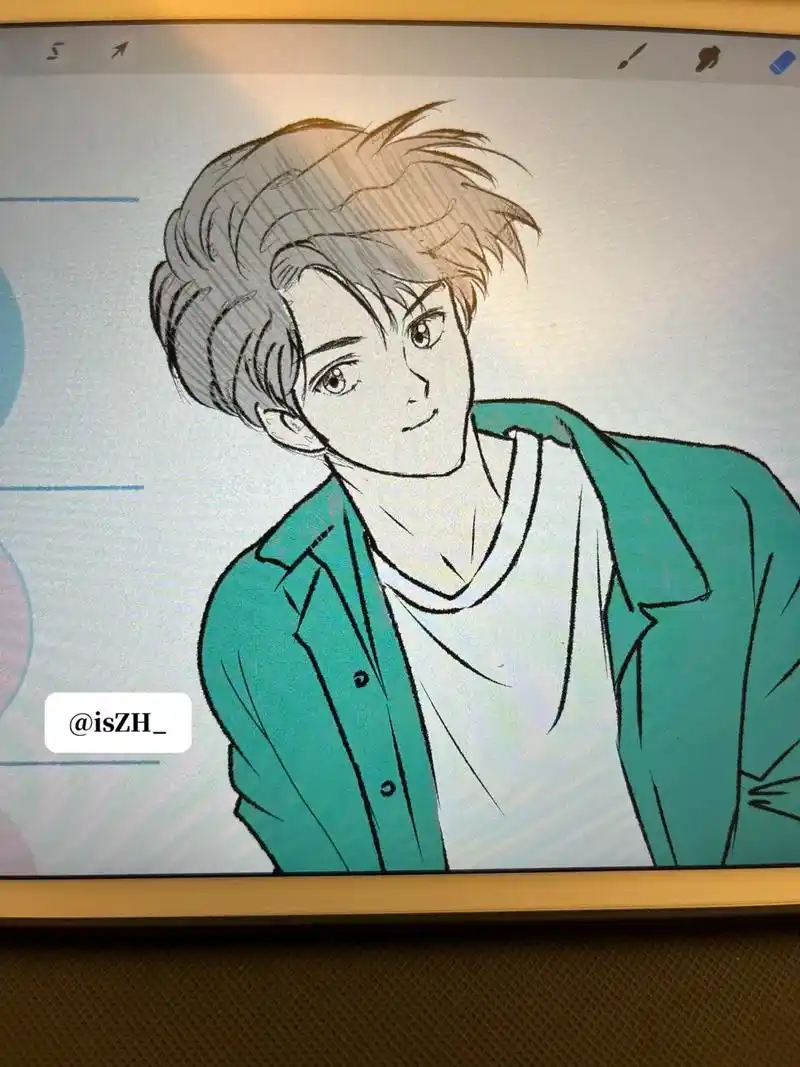 漫画人物男孩绘画笔记衣褶与人物动态的结合