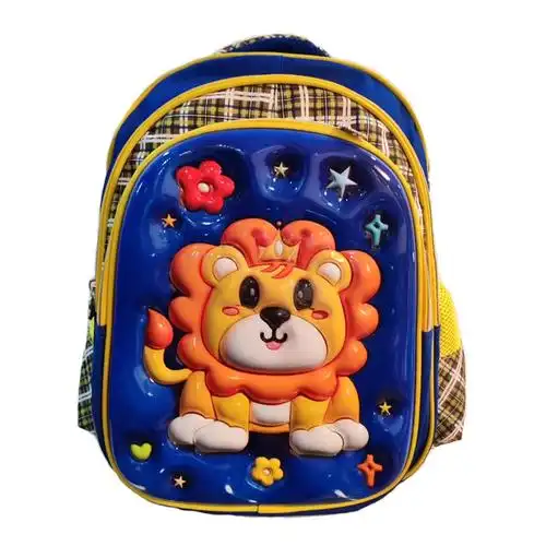 新款外贸儿童小学生男童双肩书包卡通立体图案书包-3