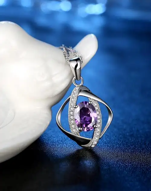 s925银紫色梦想吊坠(附送银链)