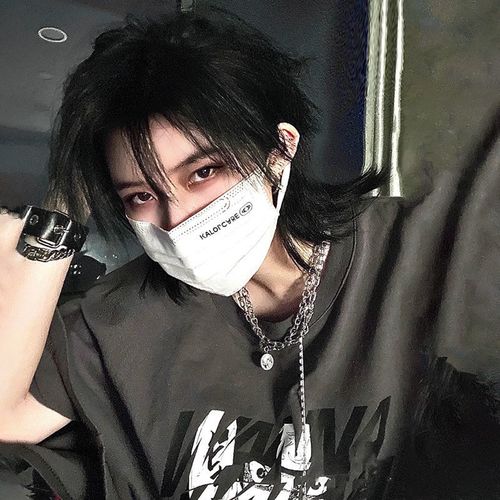 假发男式狼尾短发男女日系男生武士头帅气自然男士鲻鱼头日常全头