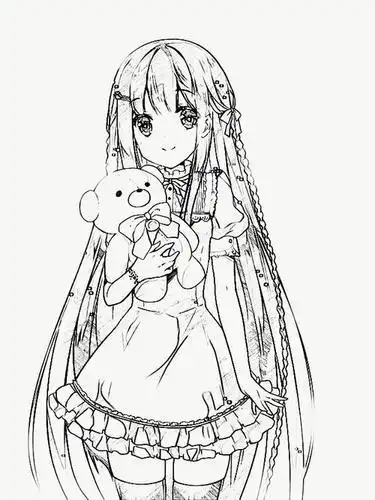 可爱女生简笔画萌动漫