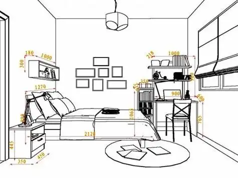 我家的平面图简笔画6