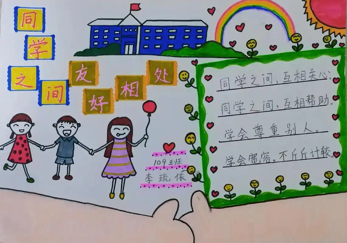 心理健康老师也要求做小报……同伴之间如何相处手抄报,和谐校 - 抖音