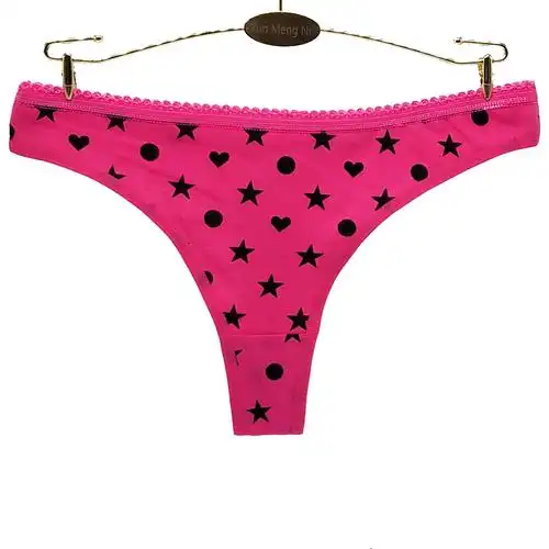 【供应】厂家直销印花女士丁字裤批发 现货外贸货源性感全棉女式内裤