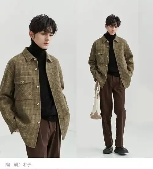 男生穿搭分享-时尚都市精致韩风冬季穿搭_羽绒服_毛衣_上装