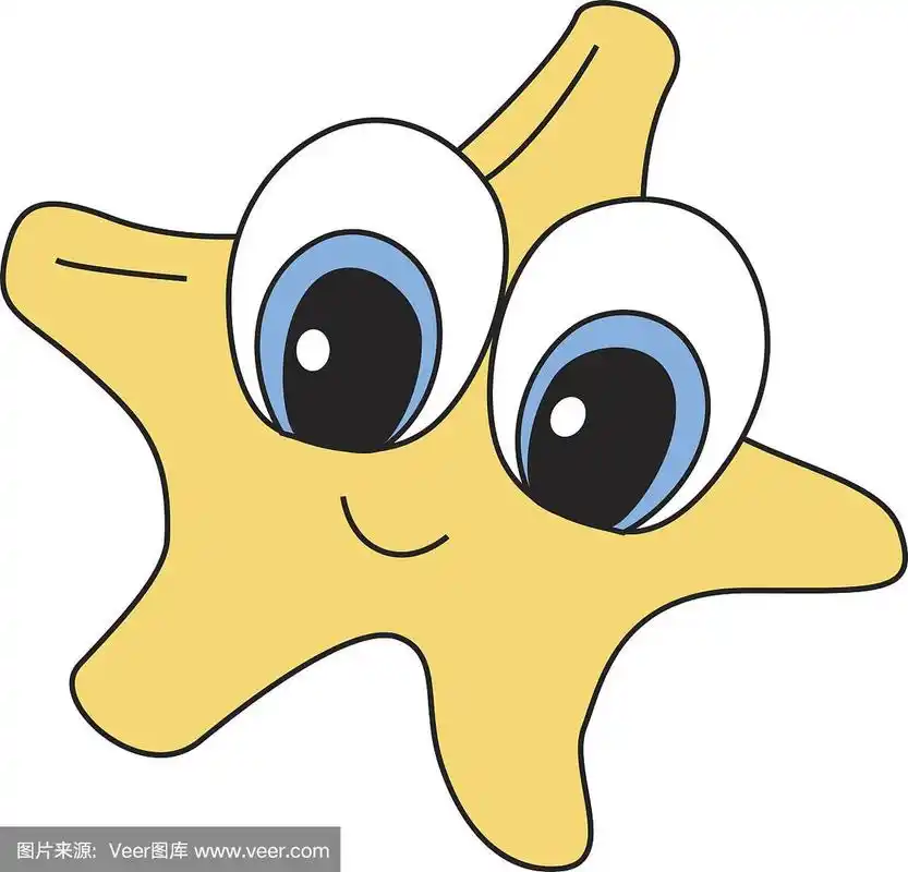 海星的卡通插图