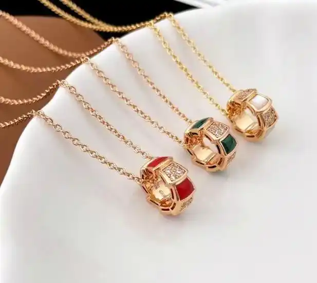 bv宝格丽镶钻蛇骨项链系列