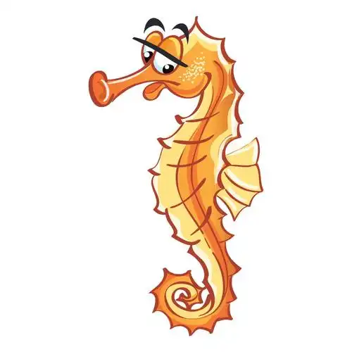 卡通海马矢量图 - 素材公社 tooopen.com