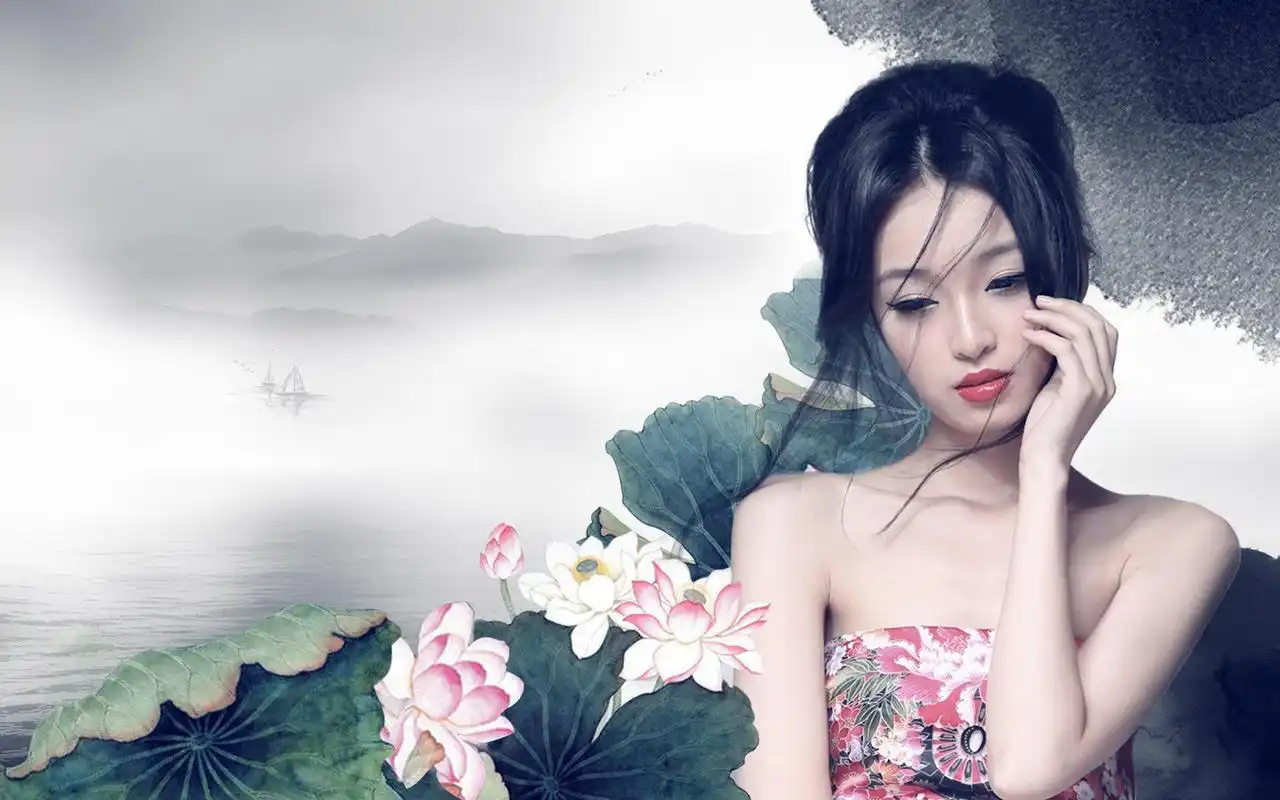 小清新淡雅的中国风插画背景精选壁纸图片(二)高清大图预览1920x1200