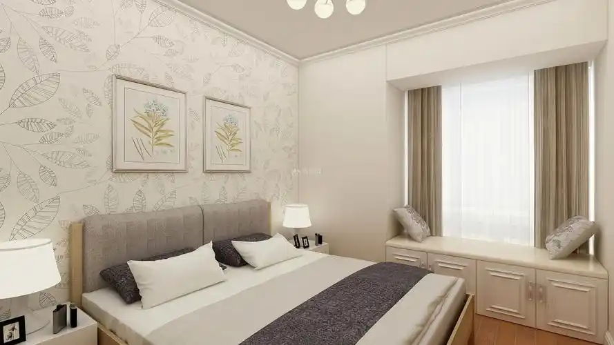 100㎡清新北欧风三居之次卧装修布置效果图_装修图片-保障网装修效果