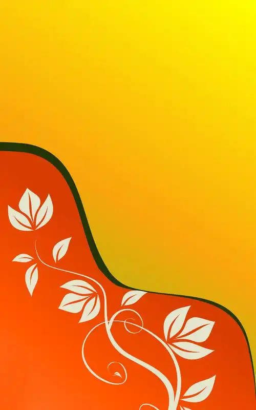 白色植物花纹质感渐变简约海报封面背景免抠素材免费下载_觅元素51yua