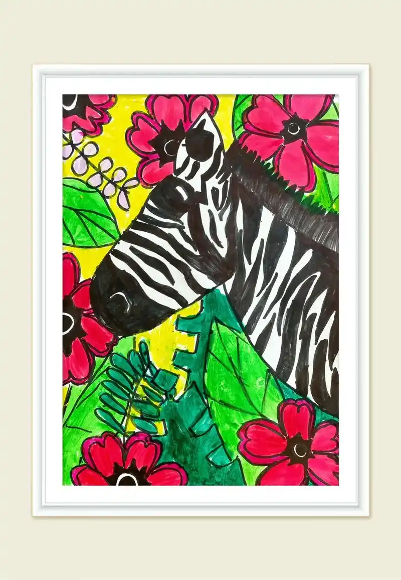 儿童创意美术作品 #想画就 - 抖音