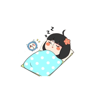 手绘睡觉的小女生