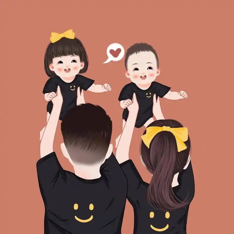 儿女双全#头像 何其有幸,儿女双全