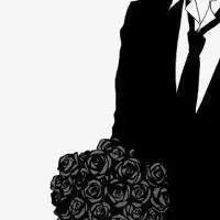 卡通黑白个性西装领带男头像