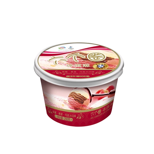伊利六个圈草莓香草巧克力味冰淇淋200g