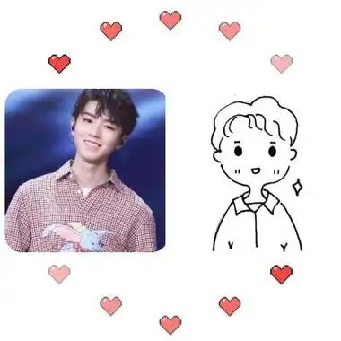 卡通王俊凯头像简笔画 简笔画图片大全-蒲城教育文学网