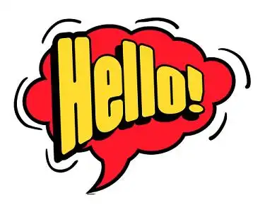 彩色卡通手绘hello艺术字免抠素材