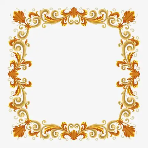 关键词 : 金色花纹,金色边框,婚庆素材
