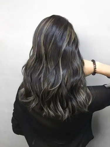 染ptt,挑染是什黱,小欧美线条染,线条挑染,渐层染发直发,黑发挑染灰色