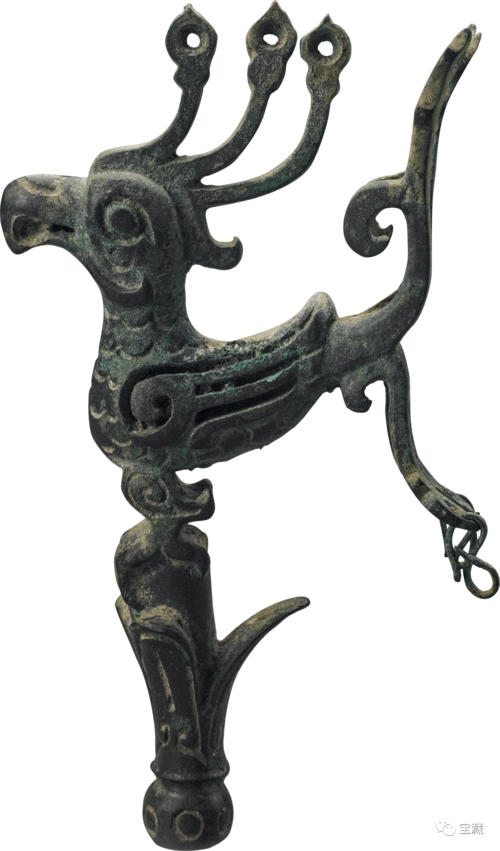 神树枝头花蕾及立鸟 商 铜 三星堆博物馆藏太阳神鸟(复制品) 晚商至