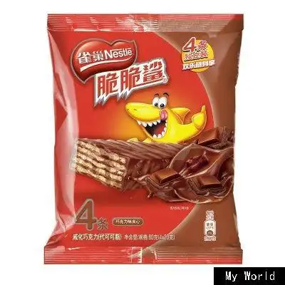 雀巢脆脆鲨巧克力味威化4条装4x20g