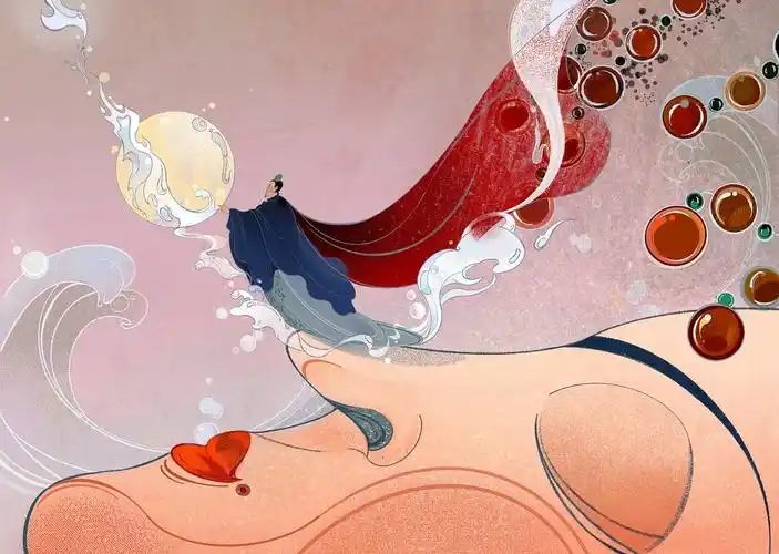 立马想到国内插画师苏梅汁的作品逍遥游