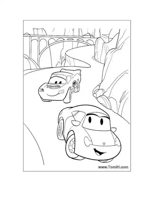 儿童涂色汽车总动员大全精校直接打印